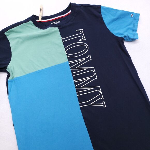 Tommy Jeans Casual Short Sleeve Pullover T Shirt Womens Size Medium M Blue - Picture 4 of 9